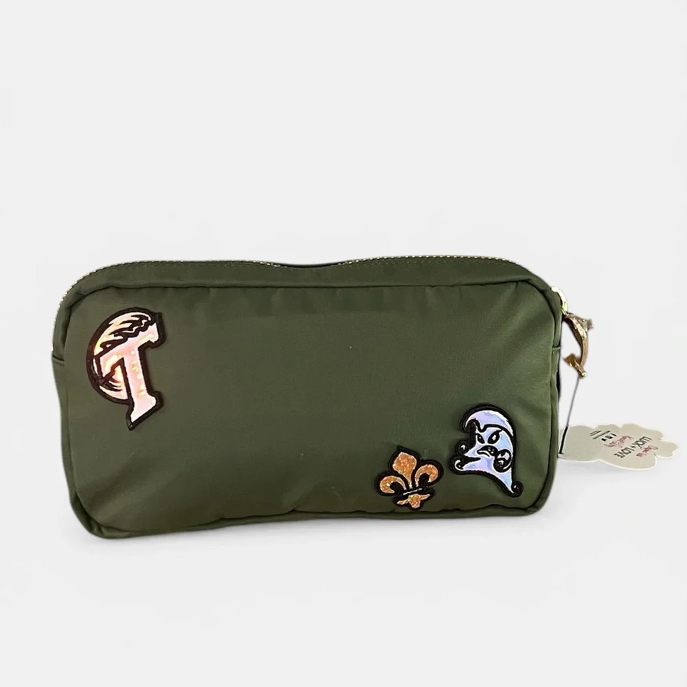 NWT Stoney Clover “Roll Wave” Small Pouch In Olive